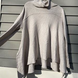 Free People Cream Tunic Sweater